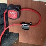 The relay installed, followed by the fuse holder