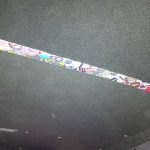 The sticker bombed roof supports add a nice bit of colour to the van