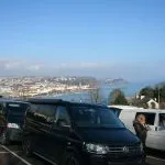 Vw T5 transporter with Teignmouth in the background