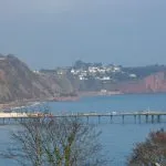 The view over Teignmouth and its pier