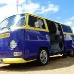 Great colour combo on this bay window VW camper