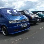 Lots of VW campers lined the seafront