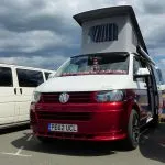 Modern VW camper with pop top