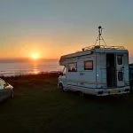 Sunset at Godrevy, filming a time-lapse