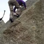 Kieron getting filmed on this boulder