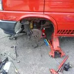 Top ball joint in, just the bottom one to do!