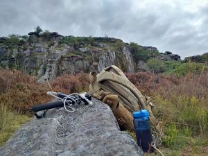 Taking a short rest to recharge the GoPro
