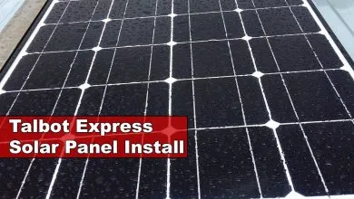 Installing a solar panel on a campervan